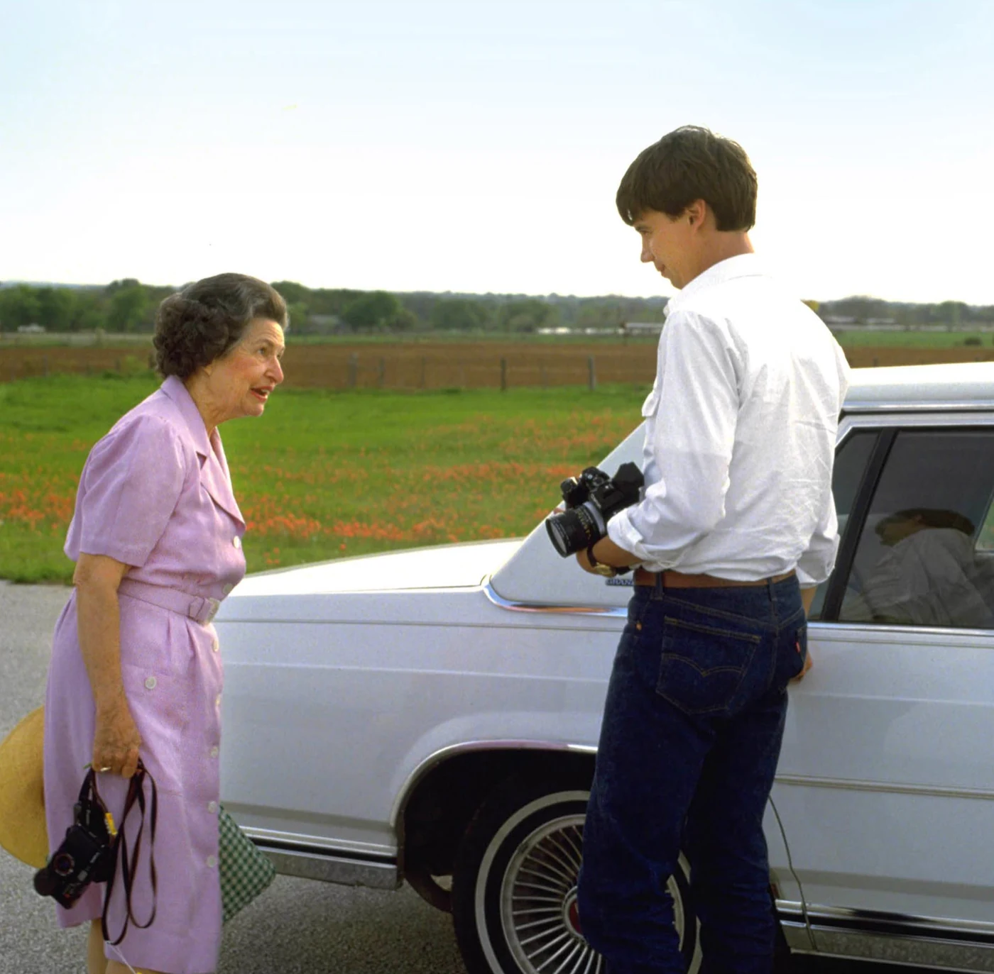 Dennis Fagan and Lady Bird Johnson
